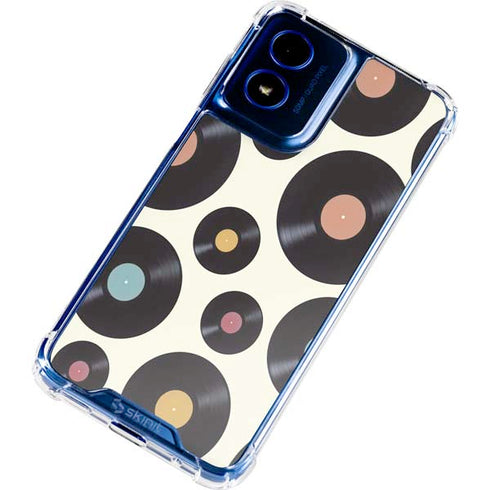 Colorful Records Moto G Play 4G (2024) Clear Case