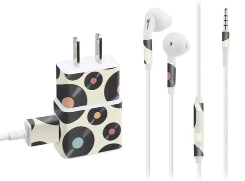 Colorful Records Phone Charger Skin