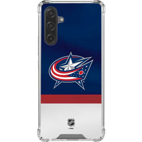 NHL Columbus Blue Jackets Alternate Jersey Galaxy A17 Clear Case