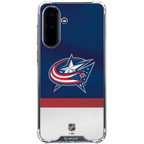 NHL Columbus Blue Jackets Alternate Jersey Galaxy A36 5G Clear Case