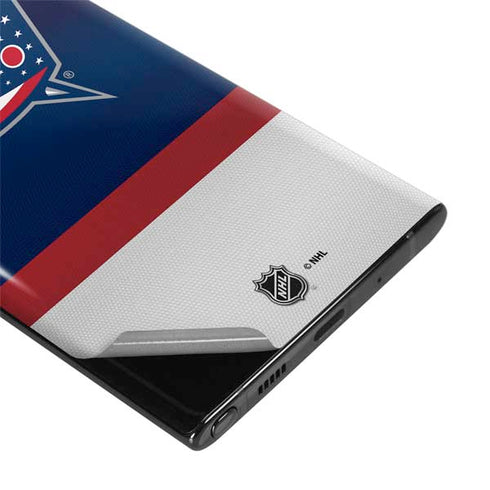 NHL Columbus Blue Jackets Alternate Jersey Galaxy Note 10 Plus Skin
