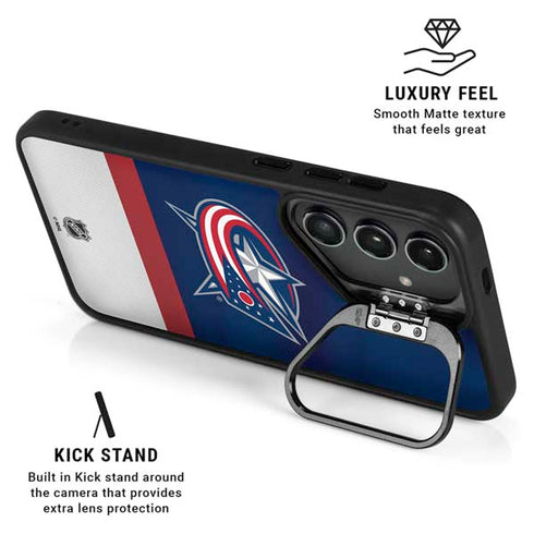 NHL Columbus Blue Jackets Alternate Jersey Galaxy S24 Kickstand Case