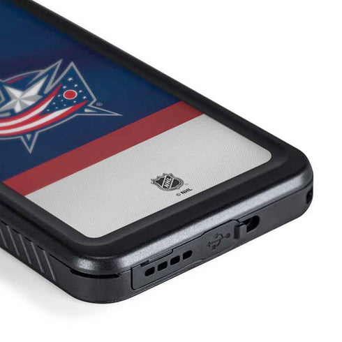 NHL Columbus Blue Jackets Alternate Jersey Galaxy S24 Plus Waterproof Case
