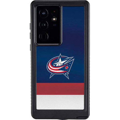 NHL Columbus Blue Jackets Alternate Jersey Galaxy S24 Ultra Waterproof Case