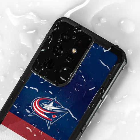 NHL Columbus Blue Jackets Alternate Jersey Galaxy S24 Ultra Waterproof Case