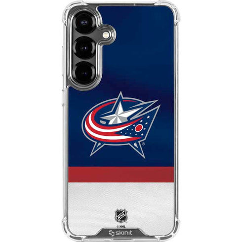 NHL Columbus Blue Jackets Alternate Jersey Galaxy S26 Clear Case