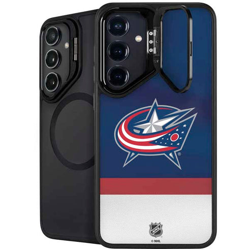 NHL Columbus Blue Jackets Alternate Jersey Galaxy S26 Kickstand Case