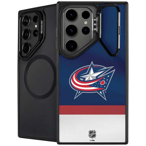 NHL Columbus Blue Jackets Alternate Jersey Galaxy S26 Ultra Kickstand Case