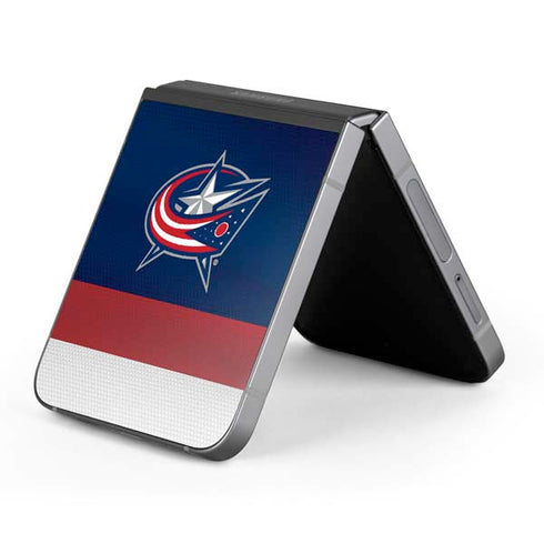 NHL Columbus Blue Jackets Alternate Jersey Galaxy Z Flip6 Skin