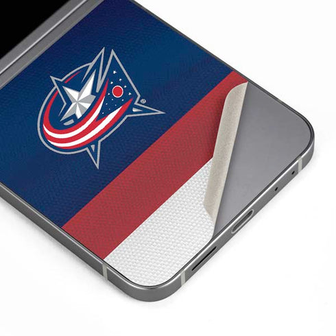 NHL Columbus Blue Jackets Alternate Jersey Galaxy Z Flip6 Skin