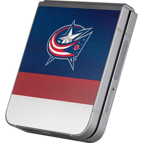 NHL Columbus Blue Jackets Alternate Jersey Galaxy Z Flip6 Skin