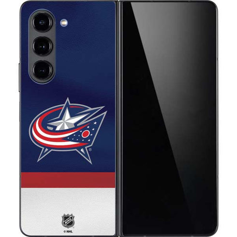 NHL Columbus Blue Jackets Alternate Jersey Galaxy Z Fold5 5G Skin