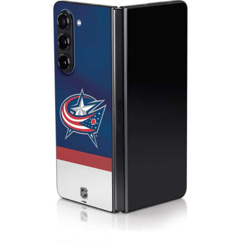 NHL Columbus Blue Jackets Alternate Jersey Galaxy Z Fold5 5G Skin