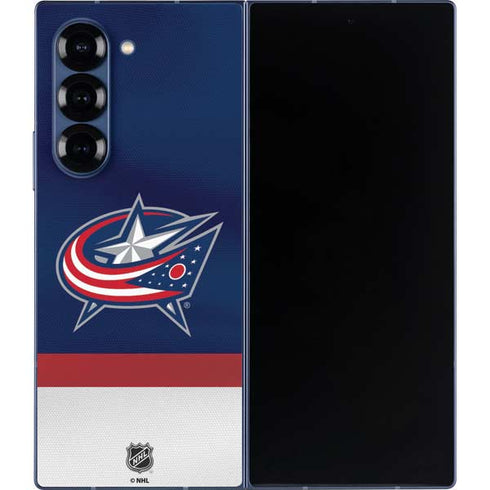 NHL Columbus Blue Jackets Alternate Jersey Galaxy Z Fold6 Skin