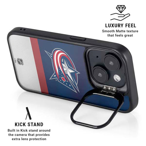 NHL Columbus Blue Jackets Alternate Jersey iPhone 14 Plus Kickstand Case