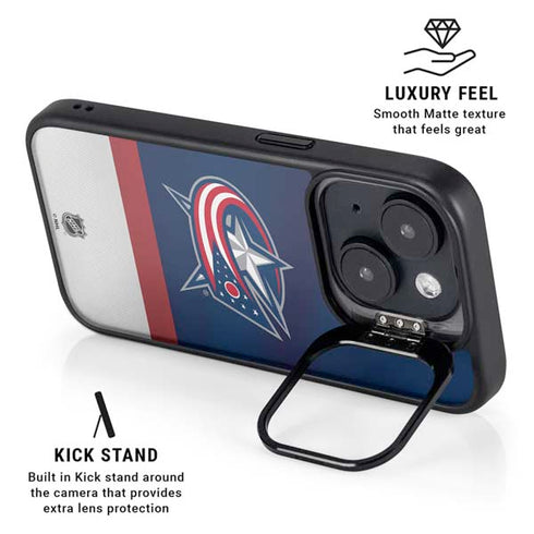 NHL Columbus Blue Jackets Alternate Jersey iPhone 15 Kickstand Case