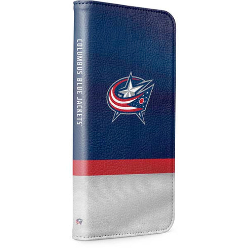 NHL Columbus Blue Jackets Alternate Jersey iPhone 15 Plus Folio Case