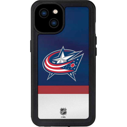NHL Columbus Blue Jackets Alternate Jersey iPhone 15 Plus Waterproof Case