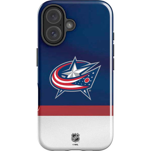 NHL Columbus Blue Jackets Alternate Jersey iPhone 16 Plus Impact Case