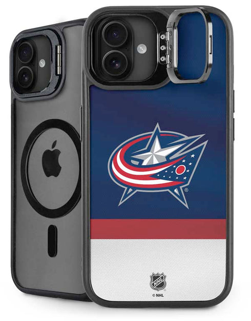 NHL Columbus Blue Jackets Alternate Jersey iPhone 16 Plus Kickstand Case