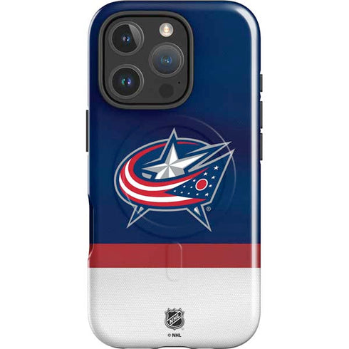 NHL Columbus Blue Jackets Alternate Jersey iPhone 16 Pro Magsafe Impact Case