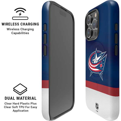 NHL Columbus Blue Jackets Alternate Jersey iPhone 16 Pro Magsafe Impact Case