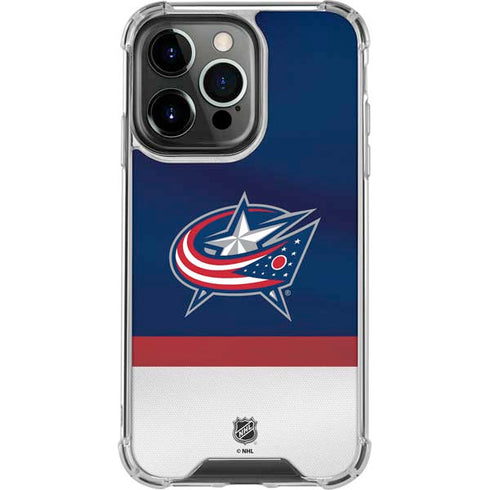 NHL Columbus Blue Jackets Alternate Jersey iPhone 16 Pro Max Clear Case