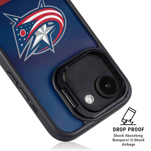 NHL Columbus Blue Jackets Alternate Jersey iPhone 16e Kickstand Case