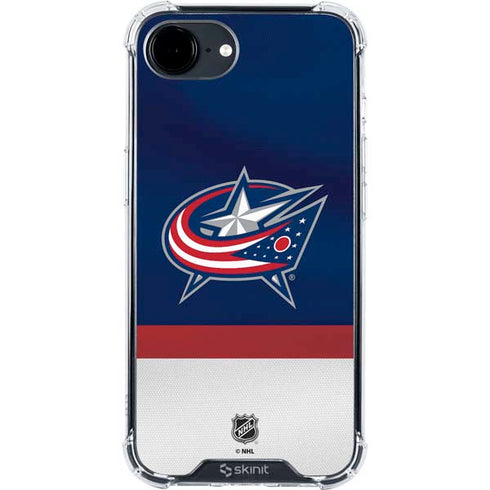 NHL Columbus Blue Jackets Alternate Jersey iPhone 16e Clear Case