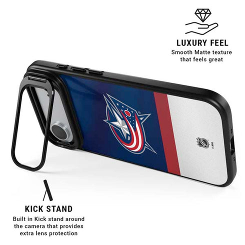 NHL Columbus Blue Jackets Alternate Jersey iPhone 17 Air Kickstand Case