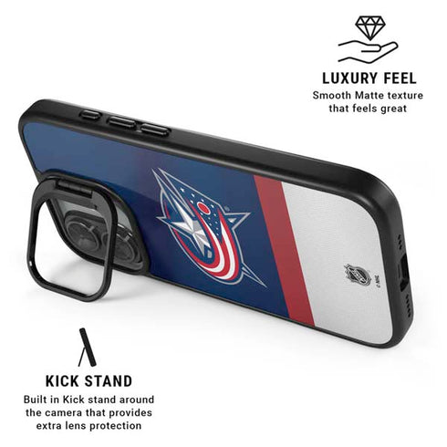 NHL Columbus Blue Jackets Alternate Jersey iPhone 17 Kickstand Case