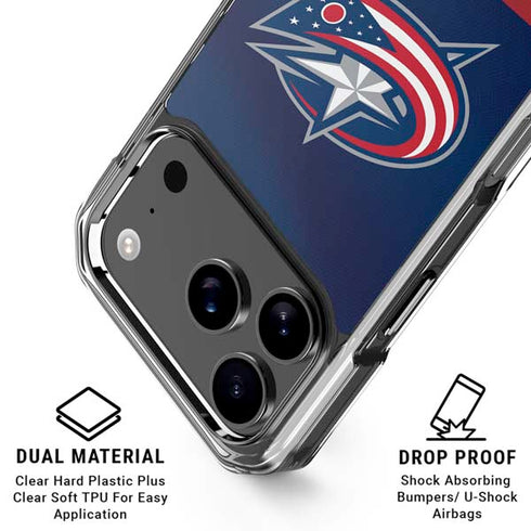 NHL Columbus Blue Jackets Alternate Jersey iPhone 17 Pro Clear Case