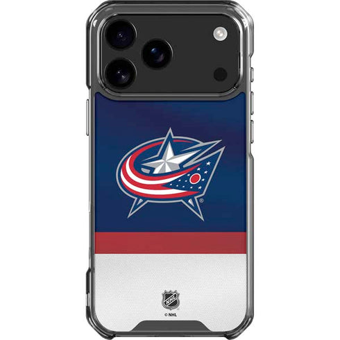 NHL Columbus Blue Jackets Alternate Jersey iPhone 17 Pro Max Clear Case
