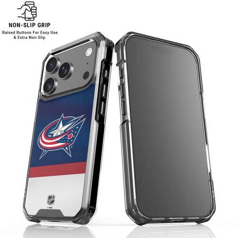 NHL Columbus Blue Jackets Alternate Jersey iPhone 17 Pro Max Clear Case
