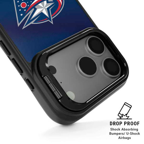 NHL Columbus Blue Jackets Alternate Jersey iPhone 17 Pro Max Kickstand Case