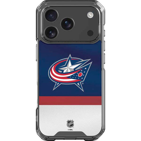 NHL Columbus Blue Jackets Alternate Jersey iPhone 18 Pro Clear Case
