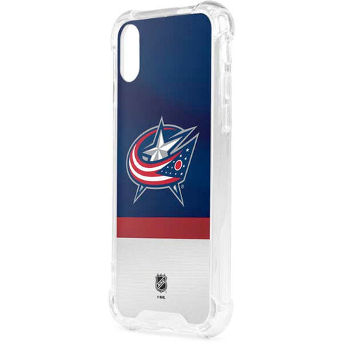 NHL Columbus Blue Jackets Alternate Jersey iPhone XS Clear Case