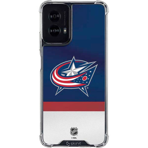 NHL Columbus Blue Jackets Alternate Jersey Moto G Power 5G (2024) Clear Case
