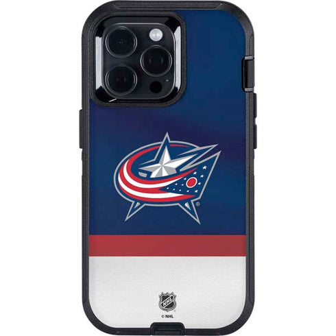 NHL Columbus Blue Jackets Alternate Jersey Otterbox Defender iPhone Skin