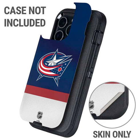 NHL Columbus Blue Jackets Alternate Jersey Otterbox Defender iPhone Skin