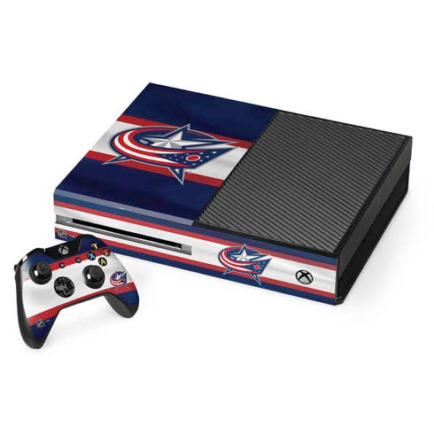 NHL Columbus Blue Jackets Alternate Jersey Xbox One Console and Controller Bundle Skin