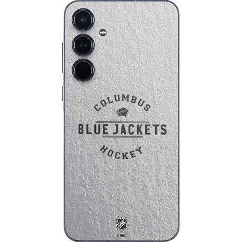 NHL Columbus Blue Jackets Black Text Galaxy A35 5G Skin