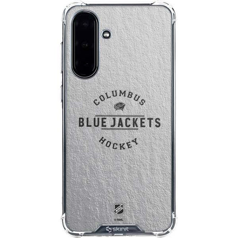 NHL Columbus Blue Jackets Black Text Galaxy A36 5G Clear Case