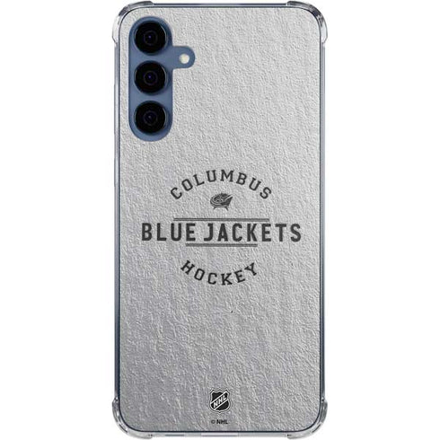 NHL Columbus Blue Jackets Black Text Galaxy A55 5G Clear Case