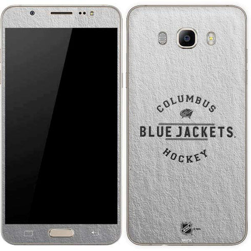 NHL Columbus Blue Jackets Black Text Galaxy J7 Skin