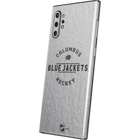 NHL Columbus Blue Jackets Black Text Galaxy Note 10 Plus Skin