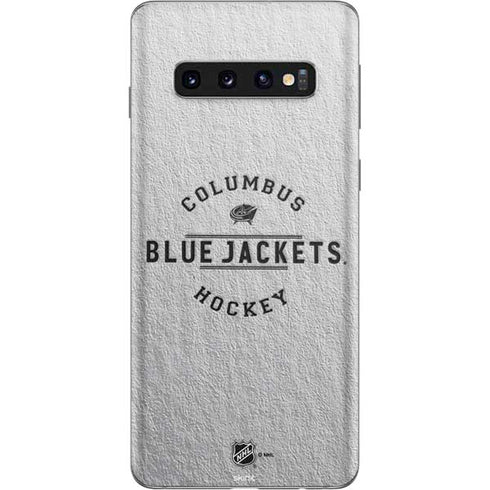 NHL Columbus Blue Jackets Black Text Galaxy S10 Skin