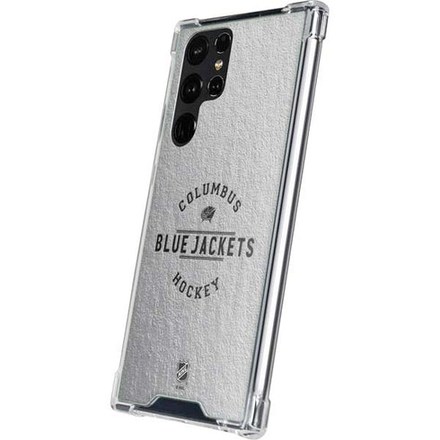 NHL Columbus Blue Jackets Black Text Galaxy S23 Ultra Clear Case