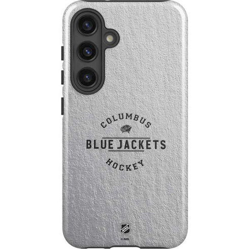 NHL Columbus Blue Jackets Black Text Galaxy S25 Impact Case