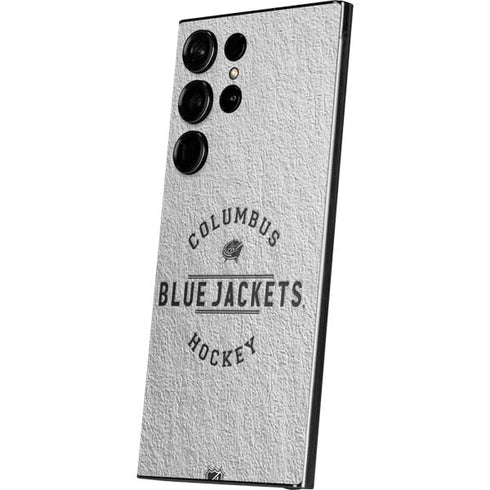 NHL Columbus Blue Jackets Black Text Galaxy S25 Ultra Skin